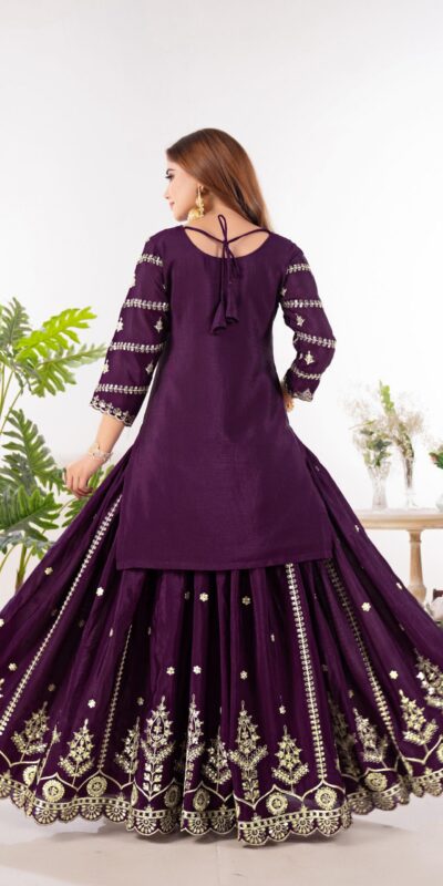 ₹2149 | ND 5033 Wine Chinon Silk Salwar Suit with Embroidery Work & Lace Work. Affordable Price ₹2149. Delivery 4-6 Working Days. Shop now. | Jump Suits, Salwar suit, Casual Suits, Creative suits, Designer Suits, Palazzo Suits, Party Wear Suits, Patiala Suits, Straight Suits
