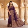 MB 46 Wine Color Pashmina Silk Saree with Lace Work & Lace Border. Now at just ₹2399. Delivery 4-6 Working Days. Shop now. | Sarees, Bollywood Sarees, Creative Sarees, Designer Sarees, Embroidered Sarees, Ethnic Saree, Modern Digital sarees, Party Wear Sarees