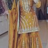 Angelic Yellow Chinon Silk Embroidery Work Salwar Suit