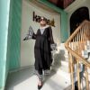 Black Faux Georgette Sequence Hand Work Salwar Suit