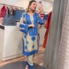 Blue Jam Cotton Embroidery Work Salwar Suit