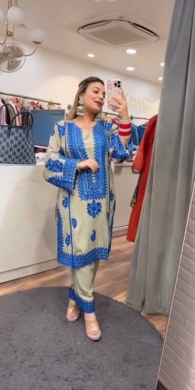 ₹2149 | KF 1694 Blue in Color Jam Cotton Embroidery Work Salwar Suit . Available at ₹2149 only. Delivery 4-6 Working Days. Shop now. | Jump Suits, Salwar suit, Casual Suits, Creative suits, Designer Suits, Palazzo Suits, Party Wear Suits, Patiala Suits, Straight Suits