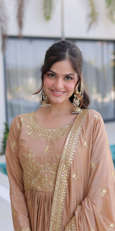 ₹2649 | KA 1233 Chiku Super Silk Salwar SuitPerfect for Wedding, Party, Sangeet, Family Gatherings, Reception – . Festive Deal ₹2649. Delivery 4-6 Working Da | Jump Suits, Salwar suit, Casual Suits, Creative suits, Designer Suits, Palazzo Suits, Party Wear Suits, Patiala Suits, Straight Suits