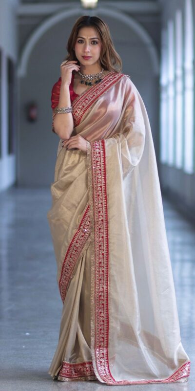 NC 5559 Cream Soft Twil Net Saree. Perfect for Wedding, Party, Onam, Family Gatherings, Mehendi – Festive Deal ₹1849. Delivery 4-6 Working Days | Sarees, Bollywood Sarees, Creative Sarees, Designer Sarees, Embroidered Sarees, Ethnic Saree, Modern Digital sarees, Party Wear Sarees