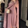 Elegant Onion Georgette Embroider Work Salwar Suit