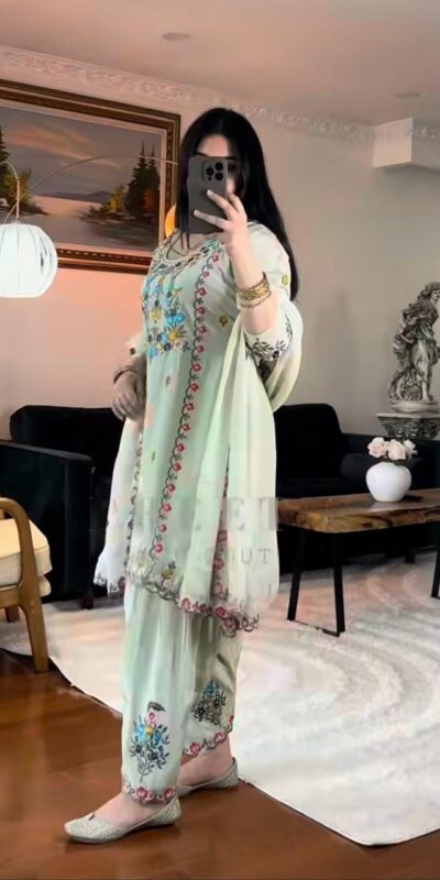 MD 3052 Pista Color Chinon Silk Salwar Suit with Embroidery Work. Online Get it for ₹2099. Delivery 4-6 Working Days. Shop now. | Jump Suits, Salwar suit, Casual Suits, Creative suits, Designer Suits, Palazzo Suits, Party Wear Suits, Patiala Suits, Straight Suits