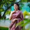 Fine Wine Lichi Silk Jacquard Work Saree