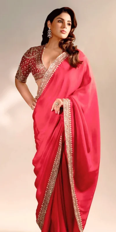 NC 5514 Red Soft Rangoli Silk Saree with Embroidery Work & Lace Work. Special Price ₹1949. Delivery 4-6 Working Days. Shop now. | Sarees, Bollywood Sarees, Creative Sarees, Designer Sarees, Embroidered Sarees, Ethnic Saree, Modern Digital sarees, Party Wear Sarees