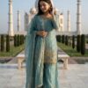 Grand Sky Blue Fendy Silk Sequence Work Salwar Suit