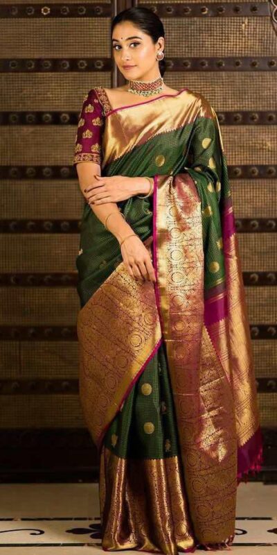 KPR 030 Green Color Soft Lichi Silk Saree with Lace Border & Lace Work. Best Price ₹1499. Delivery 4-6 Working Days. Shop now. | Sarees, Bollywood Sarees, Creative Sarees, Designer Sarees, Embroidered Sarees, Ethnic Saree, Modern Digital sarees, Party Wear Sarees