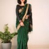 Green Soft Lilan Slab Jacquard Work Saree