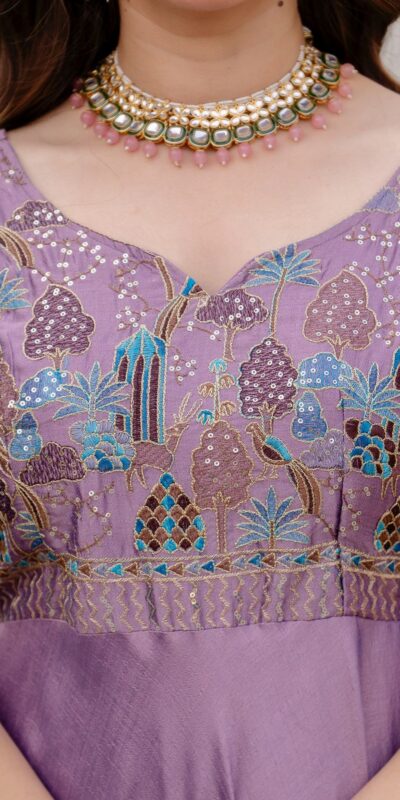 RR 39 Rust Lavender Silk Gown Perfect for Wedding, Party, Holi, Anniversary, Mehendi –. Grab it for ₹2149. Delivery 4-6 Working Days. Shop now. | Gowns, Bollywood Gowns, Creative Gowns, Designer Gowns, Embroidered Gowns, Party Wear Gowns