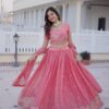 Majestic Gajri Fendi Silk Embroider Work Lehenga Choli