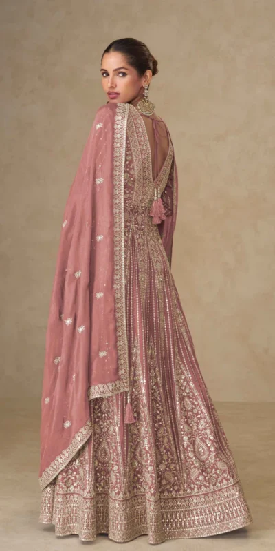 FC 10355 Peach Chinon Silk Salwar Suit with Embroidery Work & Lace Work. Affordable Price ₹3699. Delivery 4-6 Working Days. Shop now. | Jump Suits, Salwar suit, Casual Suits, Creative suits, Designer Suits, Palazzo Suits, Party Wear Suits, Patiala Suits, Straight Suits