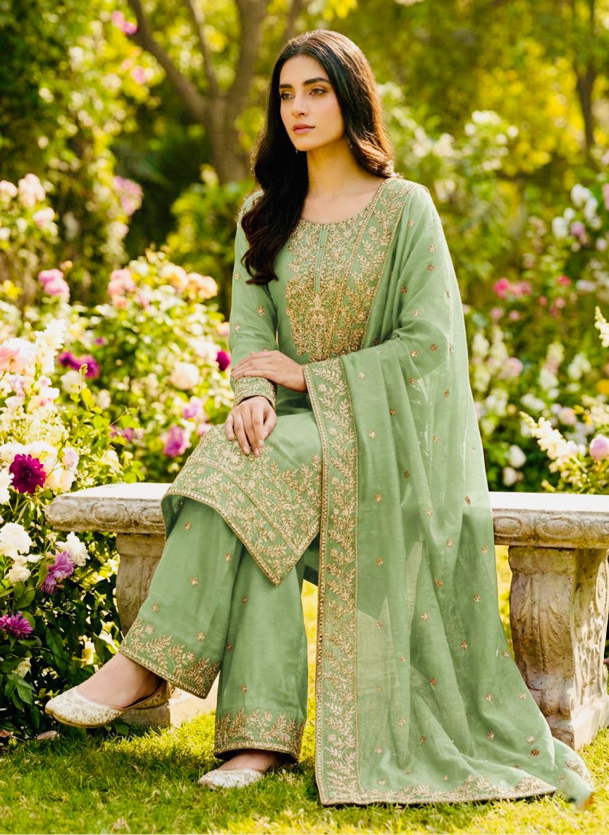 SRK 5316 Pista Organza Silk Salwar Suit Perfect for Wedding, Party, Makar Sankranti, Eid, Durga Puja – . Affordable Price ₹2149. Delivery 4-6 Workin | Jump Suits, Salwar suit, Casual Suits, Creative suits, Designer Suits, Palazzo Suits, Party Wear Suits, Patiala Suits, Straight Suits