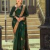 Pretty Green Lichi Silk Jacquard Work Saree