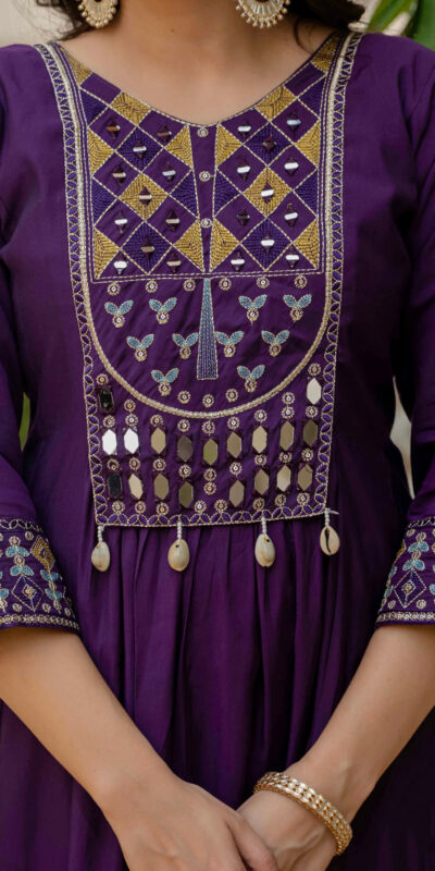 ₹2049 | DIVA 126 Purple Viscose Roman Silk Anarkali Suit with Mirror Work & Embroidery Work. Affordable Price ₹2049. Delivery 4-6 Working Days. Shop now. | Anarkali Suits, Bollywood Anarkali, Creative-Anarkali, Designer Anarkali, Embroidered Anarkali, Party Wear Anarkali