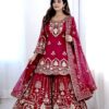 ₹2399 | WW 1250 Red Faux Georgette With 5 mm Sequence Work Salwar Suit Wedding, Party, Festive, Events Etc. Expected Delivery 4-6 Working Days @2399/- | Jump Suits, Salwar suit, Casual Suits, Creative suits, Designer Suits, Palazzo Suits, Party Wear Suits, Patiala Suits, Straight Suits