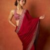 Red Soft Rangoli Silk With Embroider Work Saree