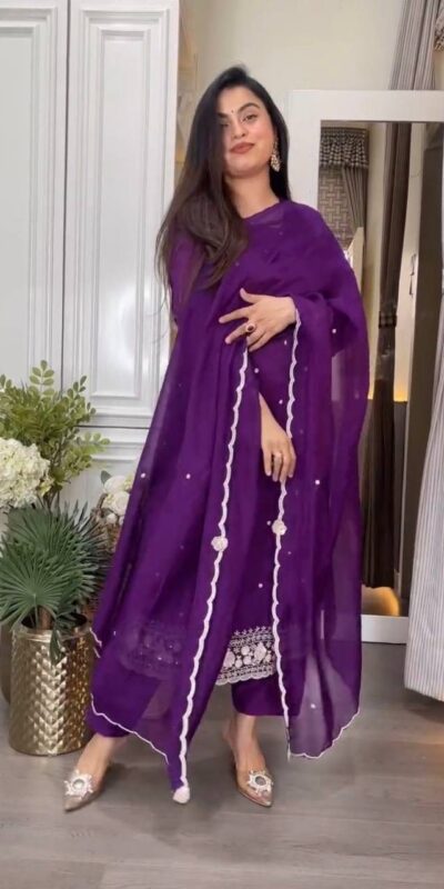 DC 98 Purple Color Chinon Silk Sawlar Suit with Embroidery Work. Exclusive Offer ₹1799. Delivery 4-6 Working Days. Shop now. | Jump Suits, Salwar suit, Casual Suits, Creative suits, Designer Suits, Palazzo Suits, Party Wear Suits, Patiala Suits, Straight Suits