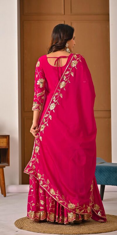 MD 3057 Pink Chinon Silk Salwar Suit with Embroidery Work & Lace Work. Affordable Price ₹2149. Delivery 4-6 Working Days. Shop now. | Jump Suits, Salwar suit, Casual Suits, Creative suits, Designer Suits, Palazzo Suits, Party Wear Suits, Patiala Suits, Straight Suits