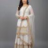 ZF 250 White Color Faux Georgette Embroidery Sequence Work Sharara Suit Wedding, Party, Festive, Events Etc. Expected Delivery 4-6 Working Days @2099/- | Jump Suits, Salwar suit, Casual Suits, Creative suits, Designer Suits, Palazzo Suits, Party Wear Suits, Patiala Suits, Straight Suits