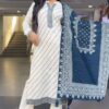 White Maslin With Digital Printed Salwar Suit