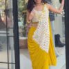 ST 1165 Yellow Faux Georgette Saree with Embroidery Work & Sequins Work. Now at just ₹1799. Delivery 4-6 Working Days. Shop now. | Sarees, Bollywood Sarees, Creative Sarees, Designer Sarees, Embroidered Sarees, Ethnic Saree, Modern Digital sarees, Party Wear Sarees
