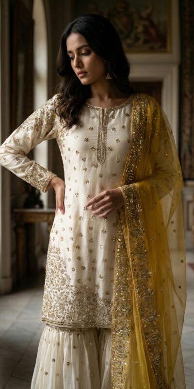 JF 041 Yellow Fendy Silk Salwar Suitwith Embroidery Work & Lace Work. Now at just ₹2149. Delivery 4-6 Working Days. Shop now. | Jump Suits, Salwar suit, Casual Suits, Creative suits, Designer Suits, Palazzo Suits, Party Wear Suits, Patiala Suits, Straight Suits