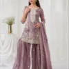 Elegant Onion Gold Crush Embroidery Work Salwar Suit