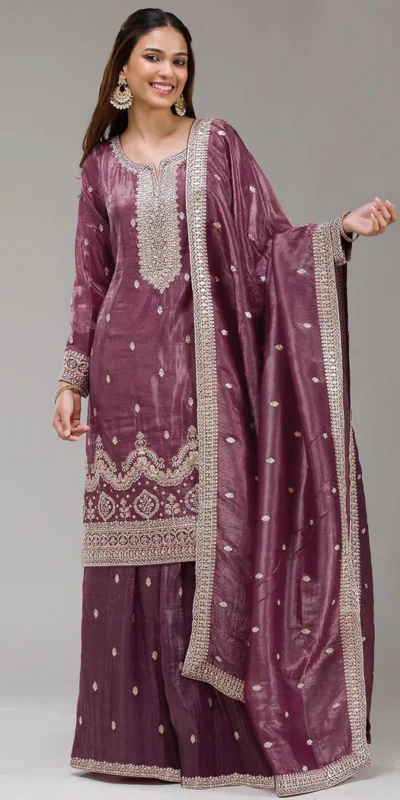 Super Onion Gold Crush Embroidery Work Salwar Suit