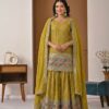 MD 3092 Mustered Chinnon Silk Salwar Suit Perfect for Wedding, Party, Ganesh Chaturthi, Baby Shower, Makar Sankranti – . Affordable Price ₹2449. De | Jump Suits, Salwar suit, Casual Suits, Creative suits, Designer Suits, Palazzo Suits, Party Wear Suits, Patiala Suits, Straight Suits