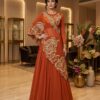 BE 400 Orange Color Georgette Lehenga Choli with Embroidery Work. Introductory Price ₹2149. Delivery 4-6 Working Days. Shop now. | Lehenga, Bollywood Lehenga, Creative Lehenga, Designer Lehenga, Embroidered Lehenga, Party Wear Lehenga