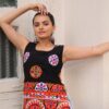 Classic Black Georgette Gamthi Work Kurti