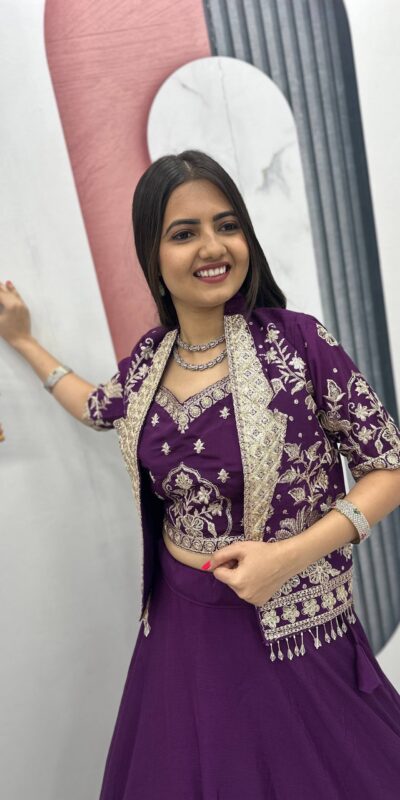 PC 566 Purple Color Chinon silk Lehenga Choli with Cut Work. Special Online Price ₹2649. Delivery 4-6 Working Days. Shop now. | Lehenga, Bollywood Lehenga, Creative Lehenga, Designer Lehenga, Embroidered Lehenga, Party Wear Lehenga