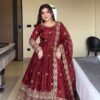 Gorgeous Red Fendy Silk Embroidery Work Salwar Suit