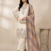 Grand Cream Star Georgette Embroidery Work Salwar Suit