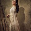 Grand Off White Soft Rangoli Silk Embroider Work Saree
