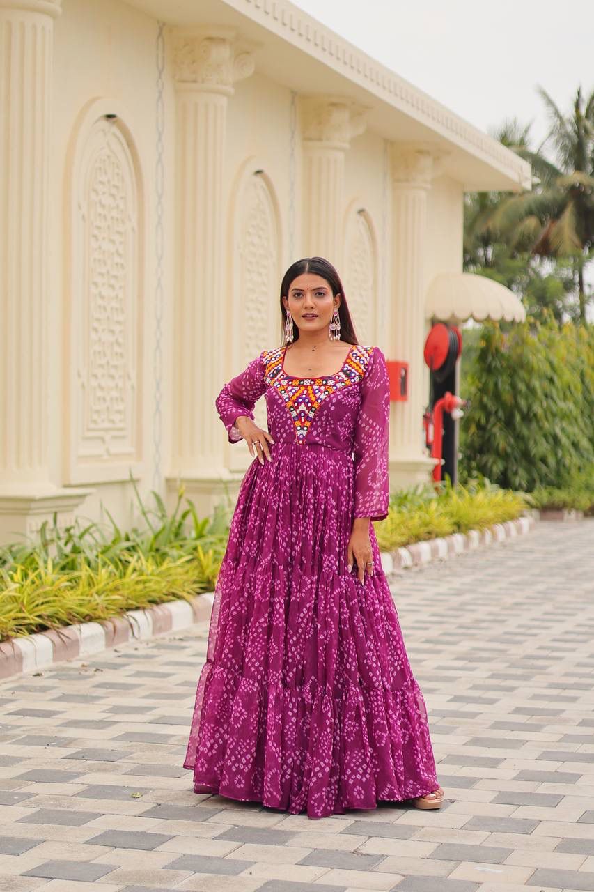 Ram 119 Pink Faux Georgette Gown with Mirror Work. Wedding, Party, Festive, Events Special Price ₹1899. Delivery 4-6 Working Days. Shop now. | Gowns, Bollywood Gowns, Creative Gowns, Designer Gowns, Embroidered Gowns, Party Wear Gowns