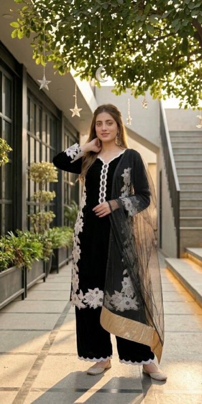 ST 213 Black Color Natural Crep Salwar Suit with Embroidery Work. Wedding, Party, Festive, Best Price ₹1899. Delivery 4-6 Working Days. Shop now. | Jump Suits, Salwar suit, Casual Suits, Creative suits, Designer Suits, Palazzo Suits, Party Wear Suits, Patiala Suits, Straight Suits