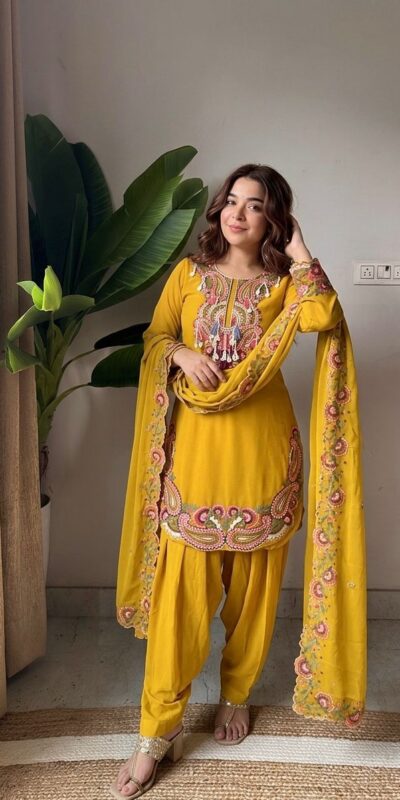 SRK 5348 Mustered Color Georgette Mirror Embroidery Work Salwar Suit . Best Price ₹2399. Delivery 4-6 Working Days. Shop now. | Jump Suits, Salwar suit, Casual Suits, Creative suits, Designer Suits, Palazzo Suits, Party Wear Suits, Patiala Suits, Straight Suits