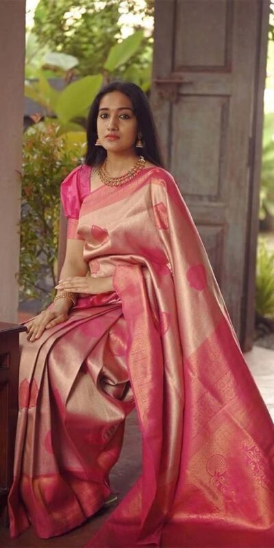 KP 5025 Pink in Soft Lichi Silk Jacquard Work Designer Work Saree . Exclusive Offer ₹1449. Delivery 4-6 Working Days. Shop now. | Sarees, Bollywood Sarees, Creative Sarees, Designer Sarees, Embroidered Sarees, Ethnic Saree, Modern Digital sarees, Party Wear Sarees