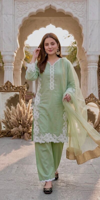 ST 213 Pista Color Natural Crep Salwar Suit with Embroidery Work. Wedding, Party, Festive, Best Price ₹1899. Delivery 4-6 Working Days. Shop now. | Jump Suits, Salwar suit, Casual Suits, Creative suits, Designer Suits, Palazzo Suits, Party Wear Suits, Patiala Suits, Straight Suits