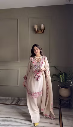 SRK 5348 White Color Georgette Mirror Embroidery Work Salwar Suit . Best Price ₹2399. Delivery 4-6 Working Days. Shop now. | Jump Suits, Salwar suit, Casual Suits, Creative suits, Designer Suits, Palazzo Suits, Party Wear Suits, Patiala Suits, Straight Suits