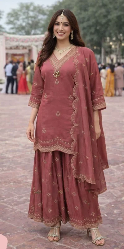 FC  4261 Peach Color Roman Silk Salwar Suit with Embroidery Work. Available at ₹2549 only. Delivery 4-6 Working Days. Shop now. | Jump Suits, Salwar suit, Casual Suits, Creative suits, Designer Suits, Palazzo Suits, Party Wear Suits, Patiala Suits, Straight Suits