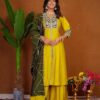 DIVA 152 Yellow Color Roman Silk Salwar Suit with Embroidery Work. Available at ₹2399 only. Delivery 4-6 Working Days. Shop now. | Jump Suits, Salwar suit, Casual Suits, Creative suits, Designer Suits, Palazzo Suits, Party Wear Suits, Patiala Suits, Straight Suits