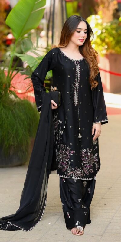 SSR 543 Black Satin Glass Salwar Suit with Embroidery Work & Thread Embroidery. Best Price ₹2149. Delivery 4-6 Working Days. Shop now. | Jump Suits, Salwar suit, Casual Suits, Creative suits, Designer Suits, Palazzo Suits, Party Wear Suits, Patiala Suits, Straight Suits