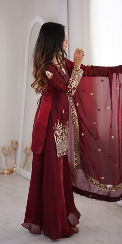 ZSR 3168 Maroon Color Fendy Silk With Embroidery Work Salwar Suit. Get it for ₹2149. Delivery 4-6 Working Days. Online Shop now. | Jump Suits, Salwar suit, Casual Suits, Creative suits, Designer Suits, Palazzo Suits, Party Wear Suits, Patiala Suits, Straight Suits