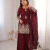 ZSR 3168 Maroon Color Fendy Silk With Embroidery Work Salwar Suit. Get it for ₹2149. Delivery 4-6 Working Days. Online Shop now. | Jump Suits, Salwar suit, Casual Suits, Creative suits, Designer Suits, Palazzo Suits, Party Wear Suits, Patiala Suits, Straight Suits