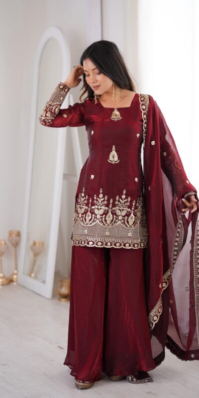 ZSR 3168 Maroon Color Fendy Silk With Embroidery Work Salwar Suit. Get it for ₹2149. Delivery 4-6 Working Days. Online Shop now. | Jump Suits, Salwar suit, Casual Suits, Creative suits, Designer Suits, Palazzo Suits, Party Wear Suits, Patiala Suits, Straight Suits